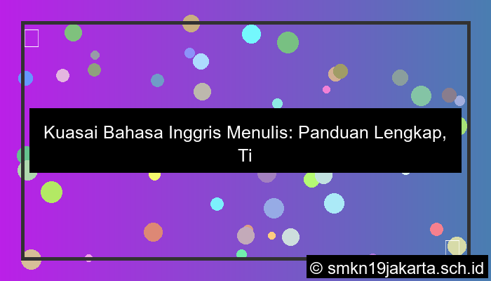 bahasa inggris menulis