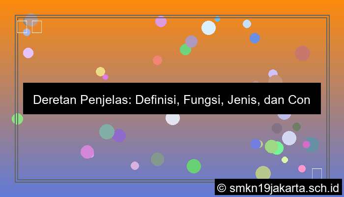 deretan penjelas adalah