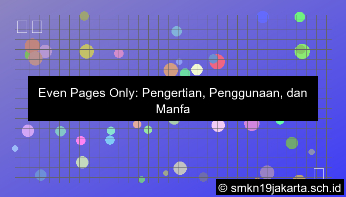 even pages only artinya