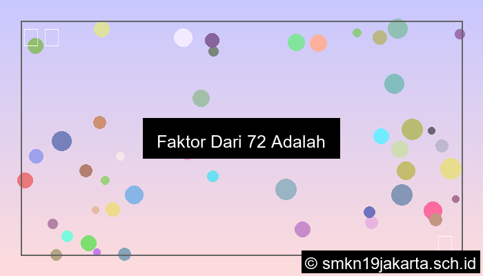visual faktor dari 72 adalah