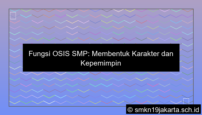 Fungsi Osis Smp 1