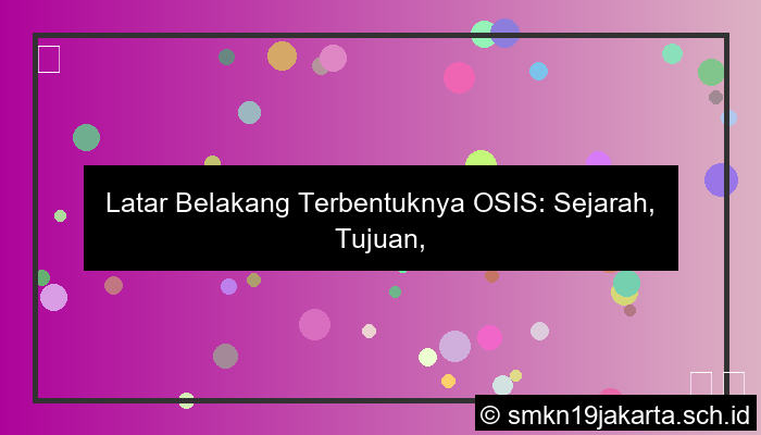 latar belakang terbentuknya osis