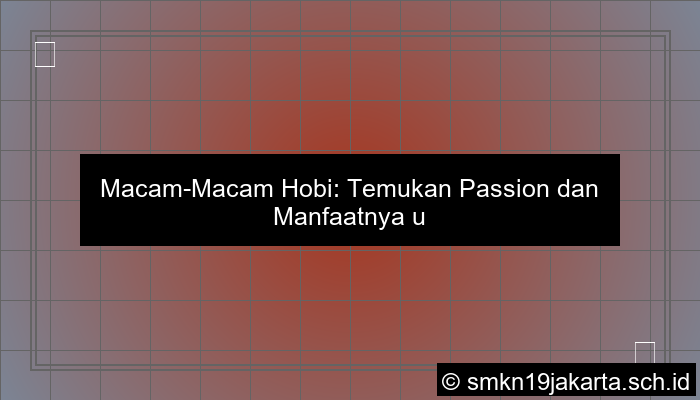 desain macam macam hobi