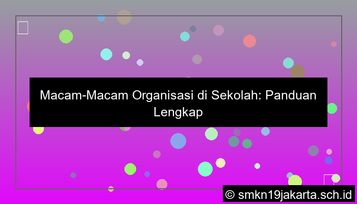 desain macam macam organisasi di sekolah