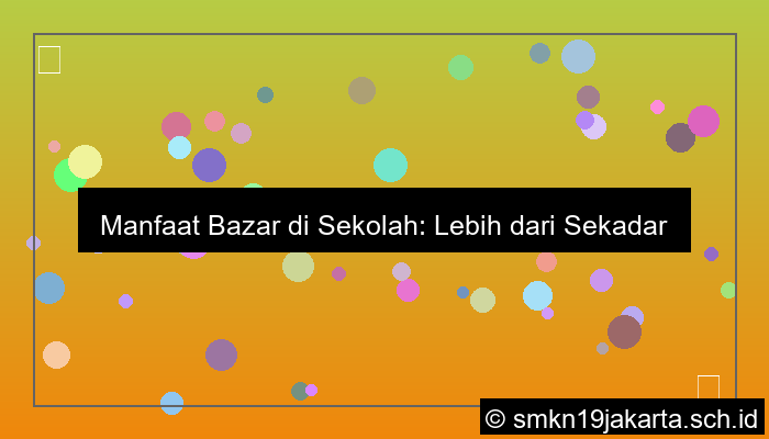 grafik manfaat bazar di sekolah