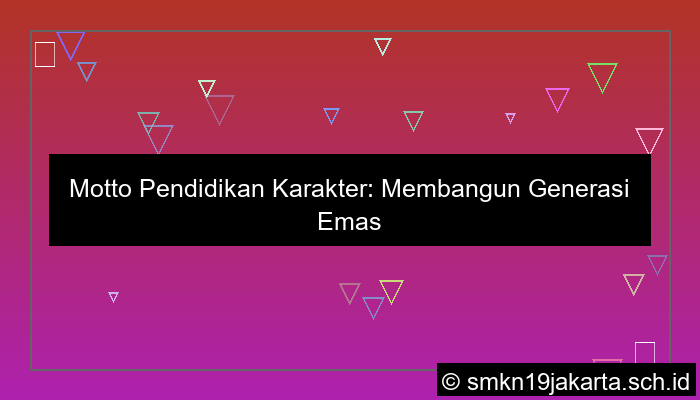 motto pendidikan karakter
