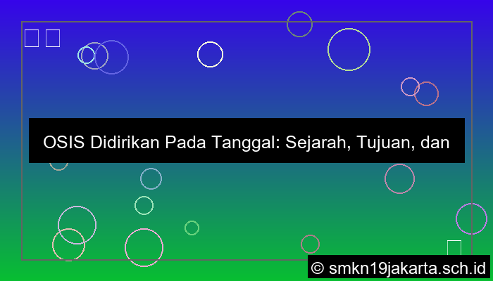osis didirikan pada tanggal