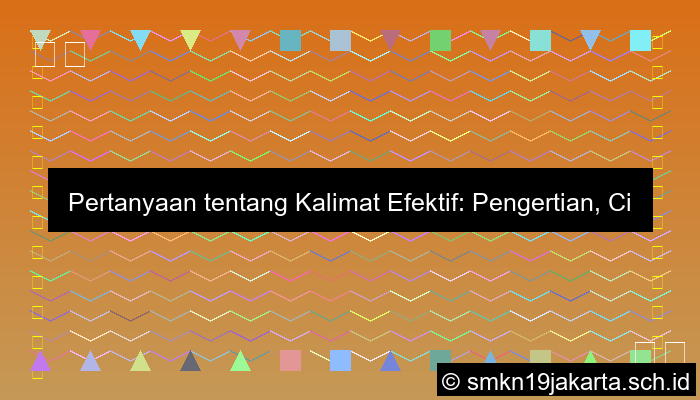 pertanyaan tentang kalimat efektif