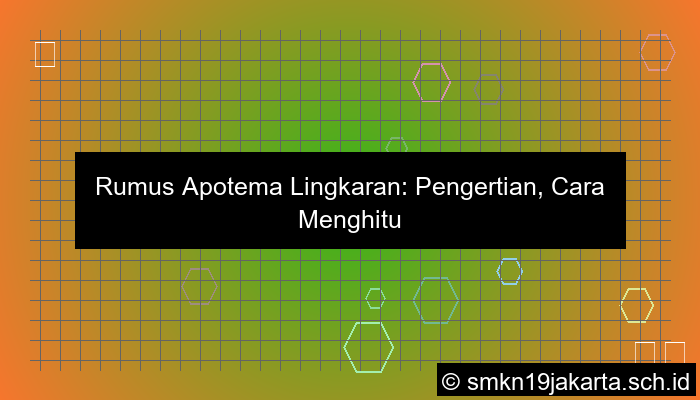 rumus apotema lingkaran