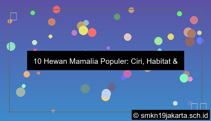 grafik sebutkan 10 hewan mamalia