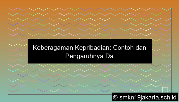 sebutkan contoh keberagaman kepribadian