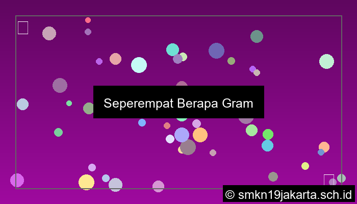 seperempat berapa gram