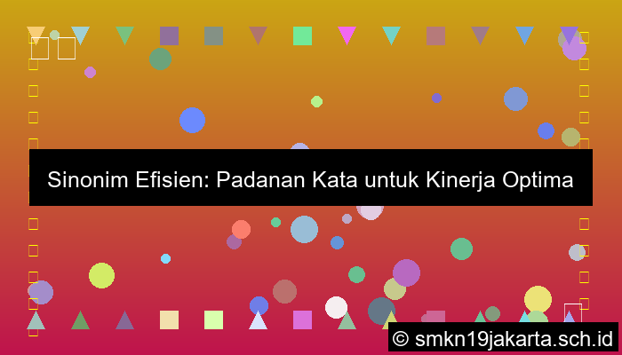 grafik sinonim dari kata efisien