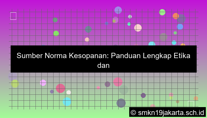 gambar sumber norma kesopanan