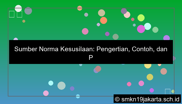 gambar sumber norma kesusilaan