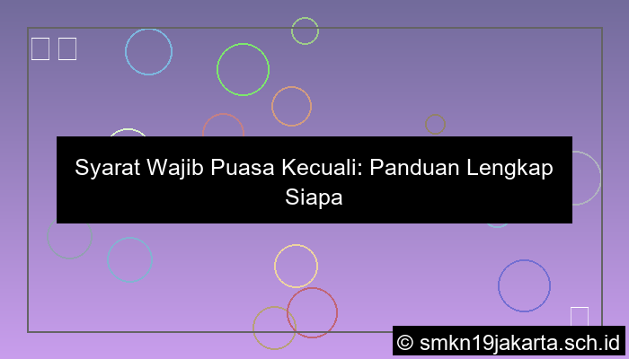 syarat wajib puasa kecuali