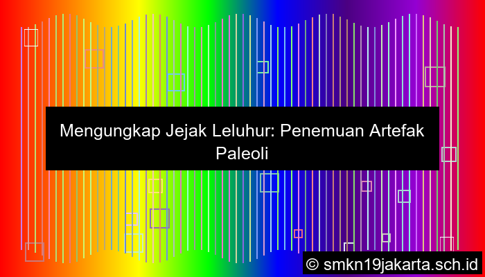 temuan peninggalan benda paleolitikum
