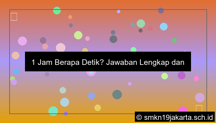 desain 1 jam berapa detik