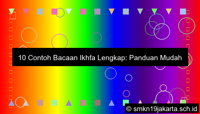 10 contoh bacaan ikhfa