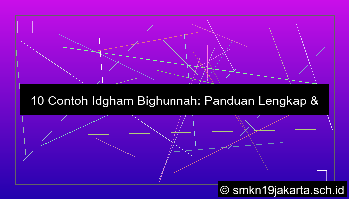 desain 10 contoh idgham bighunnah