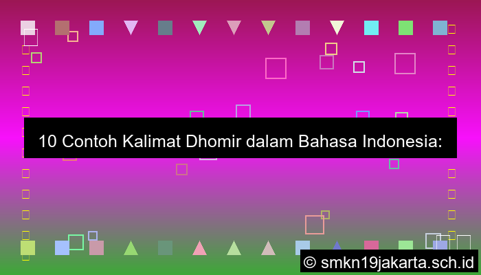 grafik 10 contoh kalimat dhomir