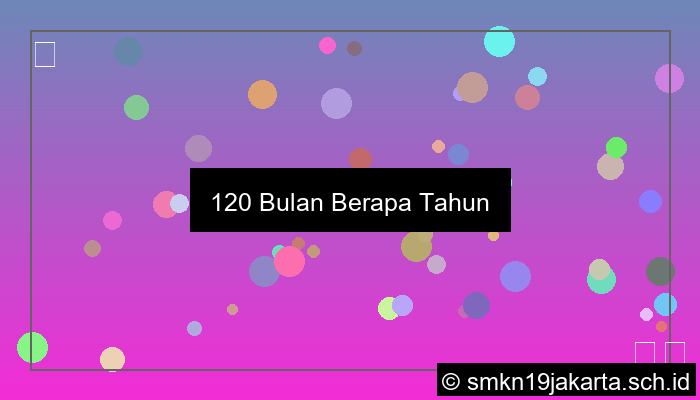 120 bulan berapa tahun
