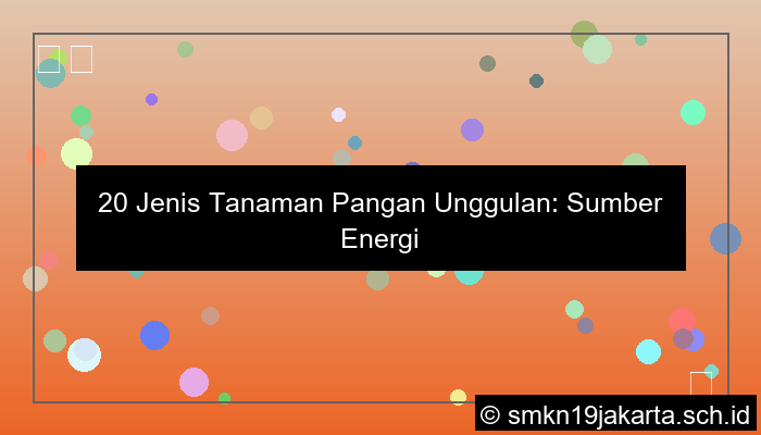 20 jenis tanaman pangan