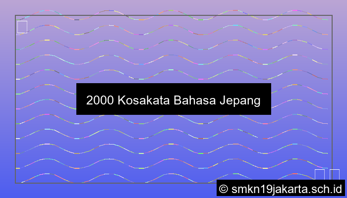 2000 kosakata bahasa jepang