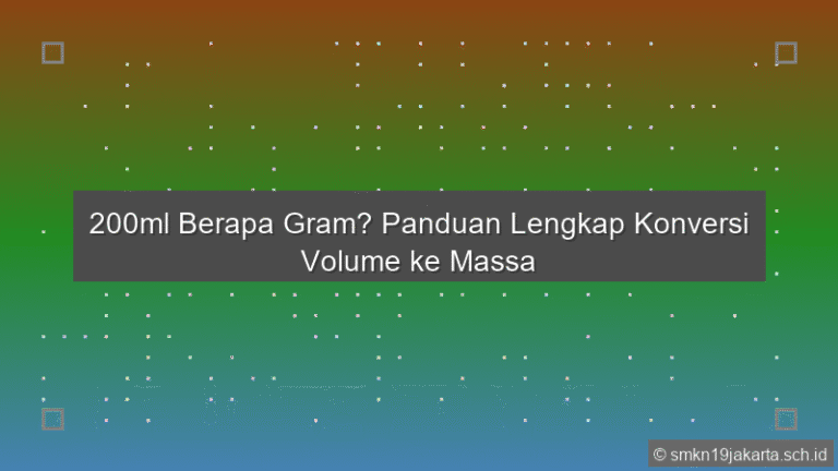 200Ml Berapa Gram