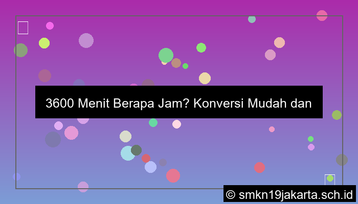3600 menit berapa jam