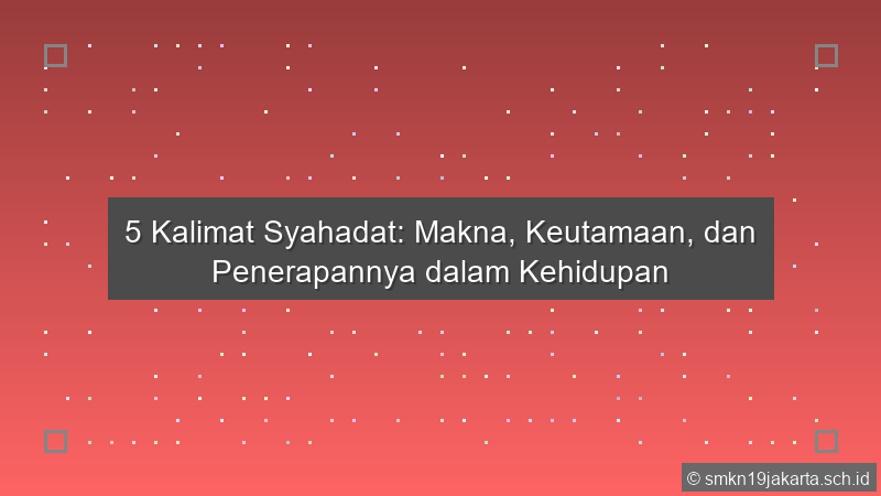 5 Kalimat Syahadat