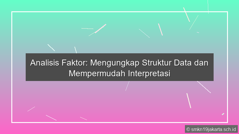Analisis Faktor