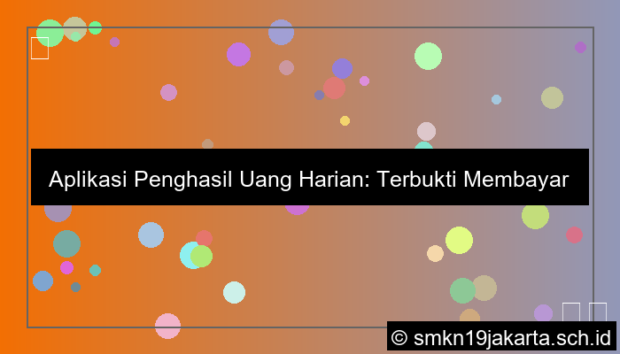 aplikasi penghasil uang harian