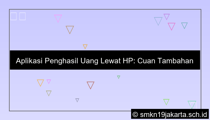 aplikasi penghasil uang lewat hp