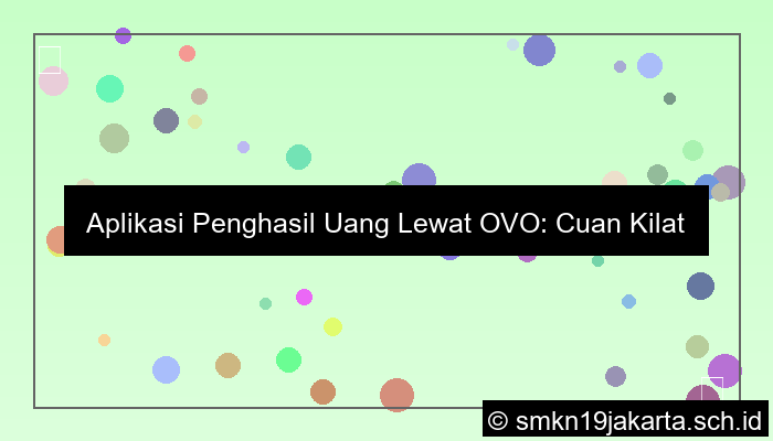 aplikasi penghasil uang lewat ovo