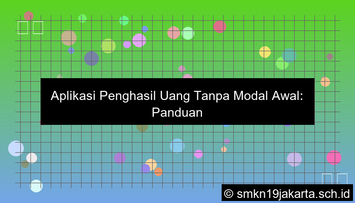 aplikasi penghasil uang tanpa modal awal