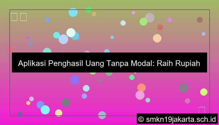 aplikasi penghasil uang tanpa modal