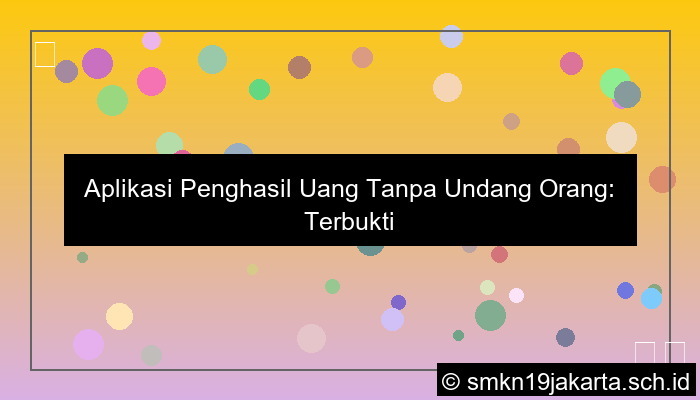 aplikasi penghasil uang tanpa undang orang