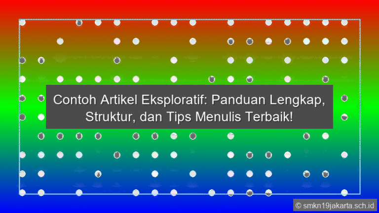 Contoh Artikel Eksploratif