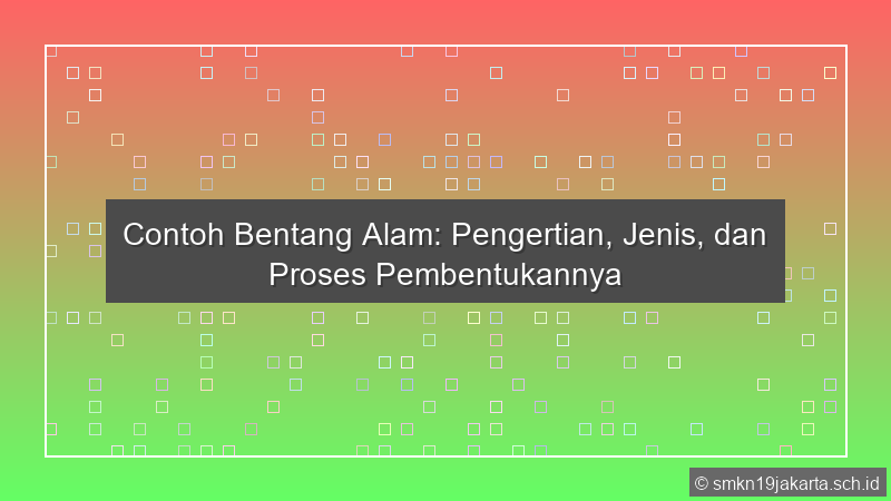 Contoh Bentang Alam