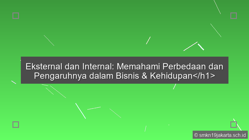 Eksternal Dan Internal Adalah