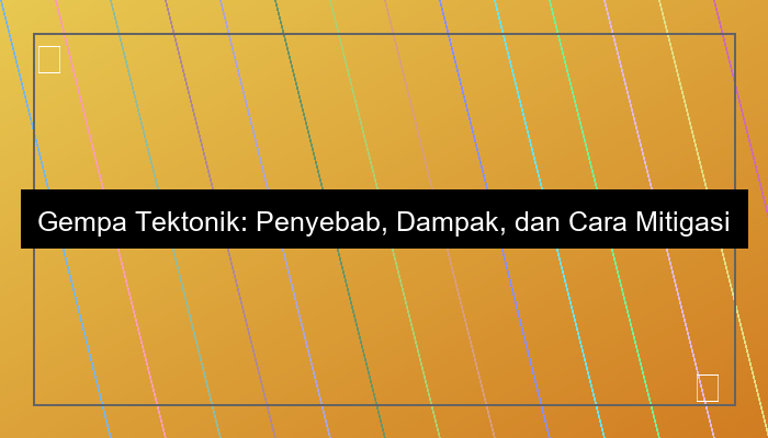 gempa tektonik