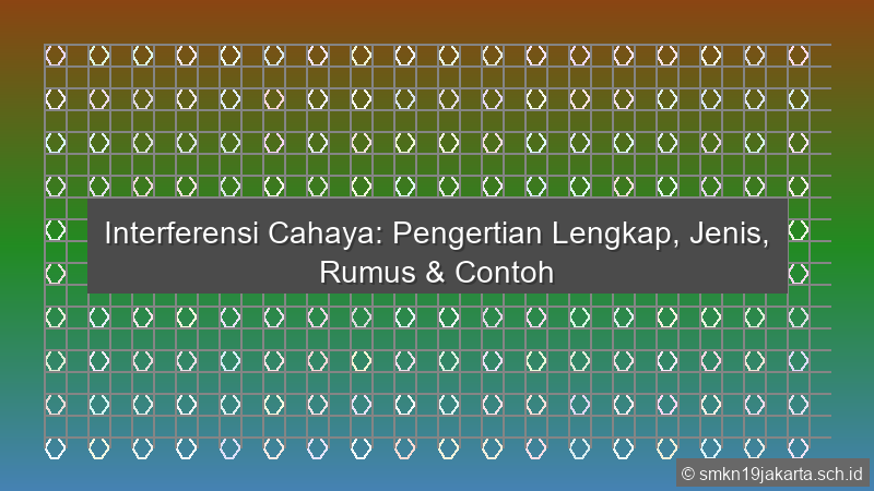 Interferensi Cahaya