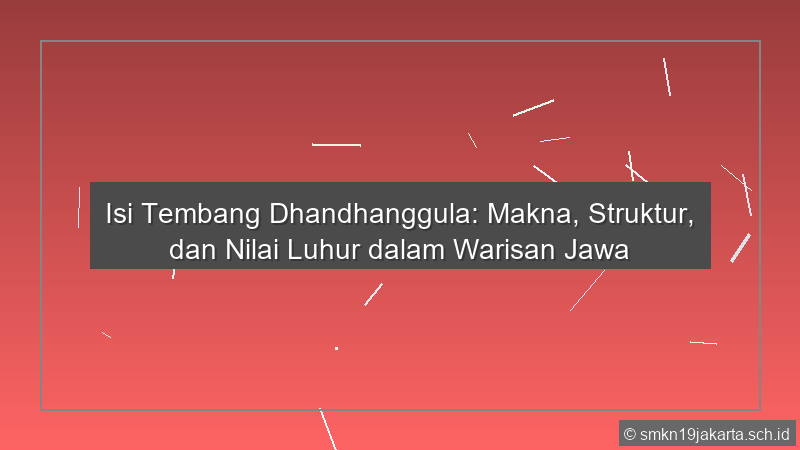 Isi Tembang Dhandhanggula