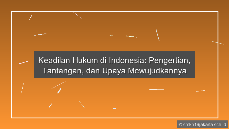 Keadilan Hukum