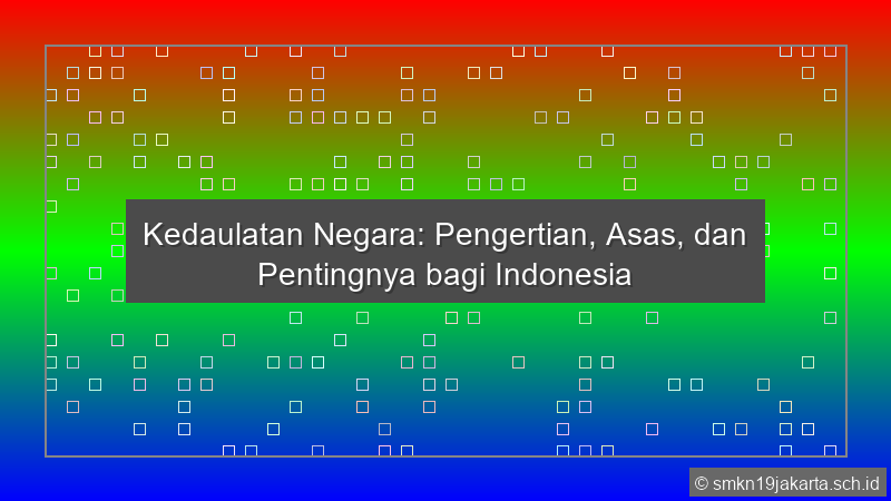 Kedaulatan Negara