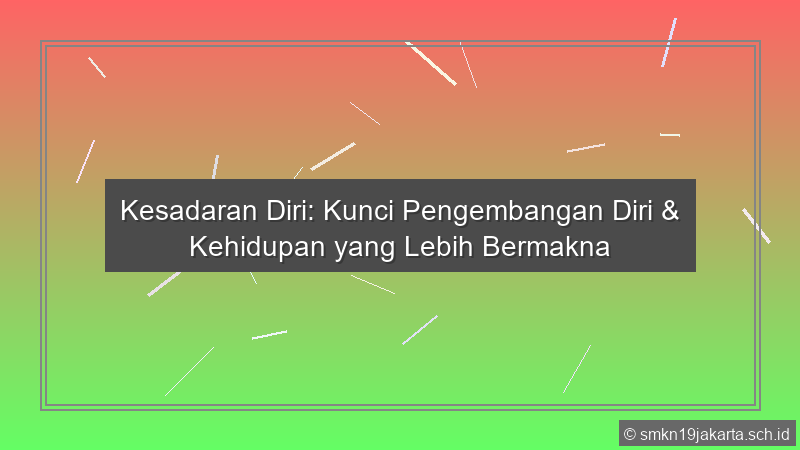 Kesadaran Diri