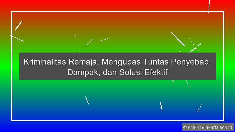 Kriminalitas Remaja