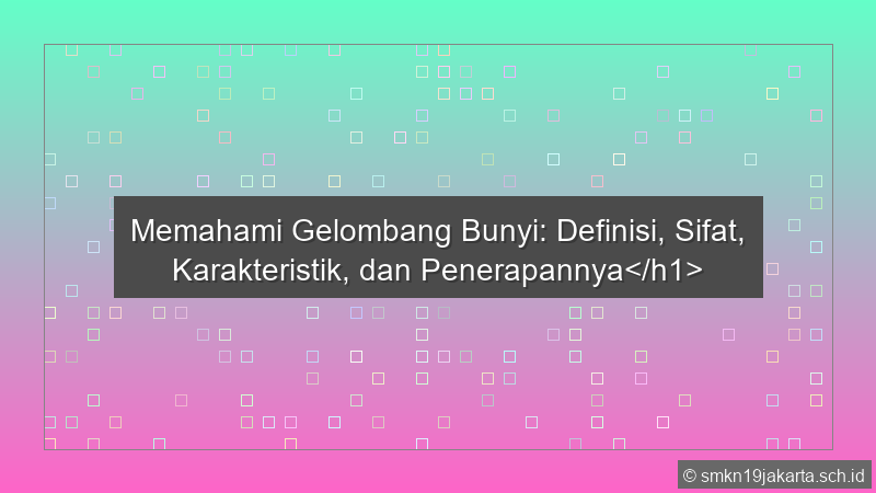 Gelombang Bunyi