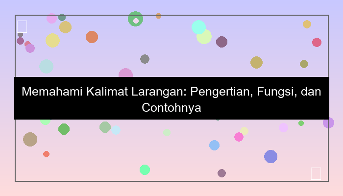 kalimat larangan